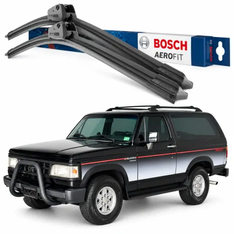 Par palhetas limpadoras de para-brisa Chevrolet Bonanza 1989 a 1995 Aerofit Bosch (16" / 16")