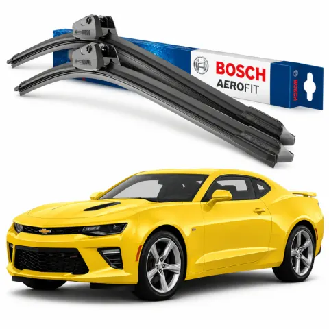 Par palhetas limpadoras de para-brisa Chevrolet Camaro 2009 a 2017 Aerofit Bosch (24" / 21")