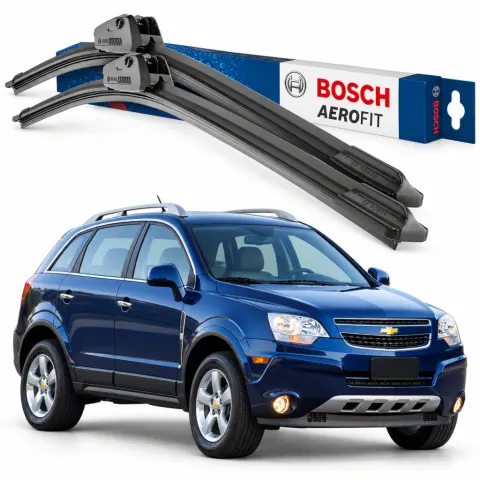 Par palhetas limpadoras de para-brisa Chevrolet Captiva 2008+ Aerofit Bosch (24" / 16")