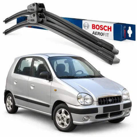 Par palhetas limpadoras de para-brisa Hyundai Atos / Atos Prime Aerofit Bosch (20" / 18")