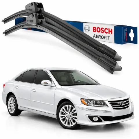 Par palhetas limpadoras de para-brisa Hyundai Azera 2007 a 2011 Aerofit Bosch (24" / 20")
