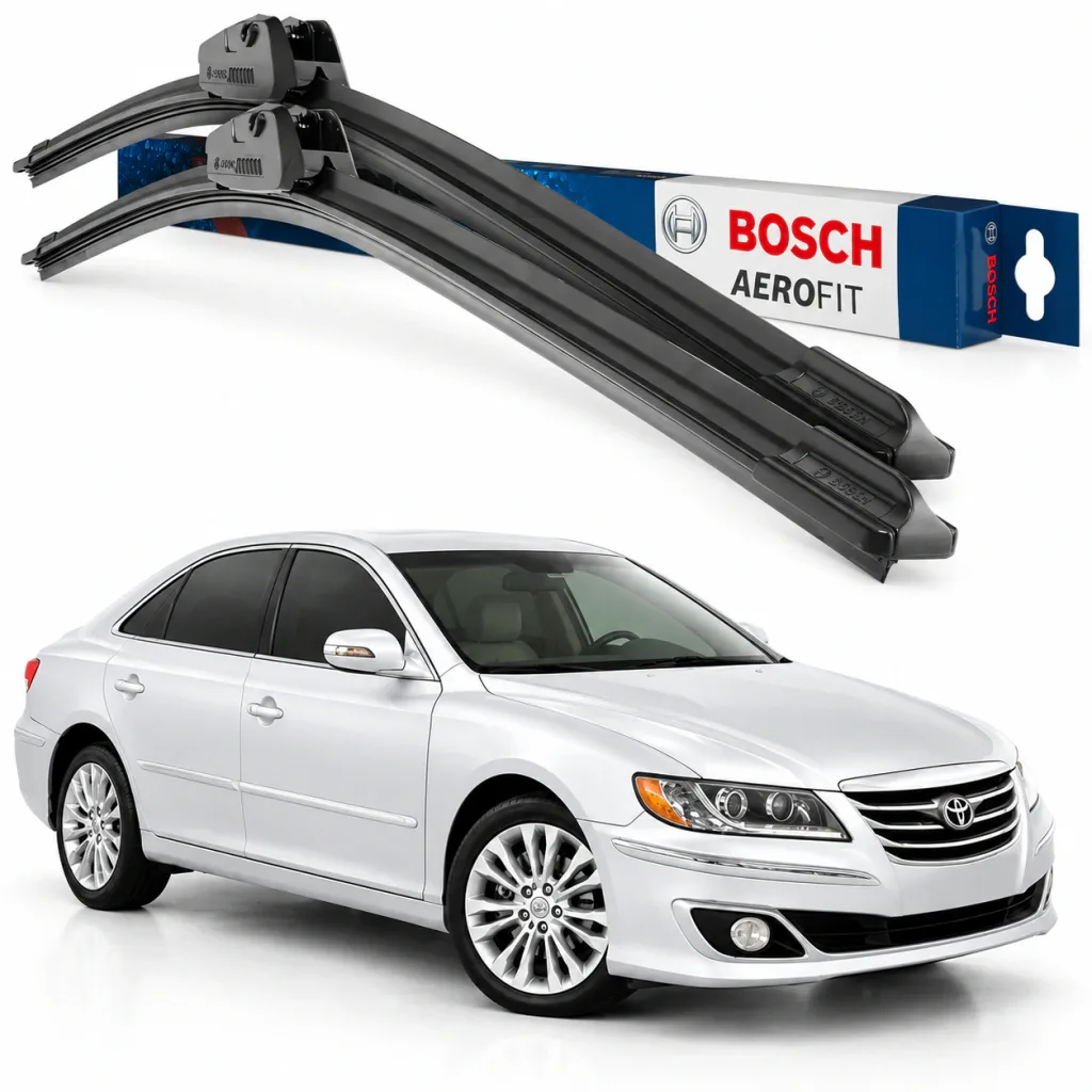 Par palhetas limpadoras de para-brisa Hyundai Azera 2007 a 2011 Aerofit Bosch (24" / 20")