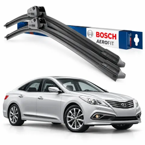 Par palhetas limpadoras de para-brisa Hyundai Azera 2012+ Aerofit Bosch (26" / 18")