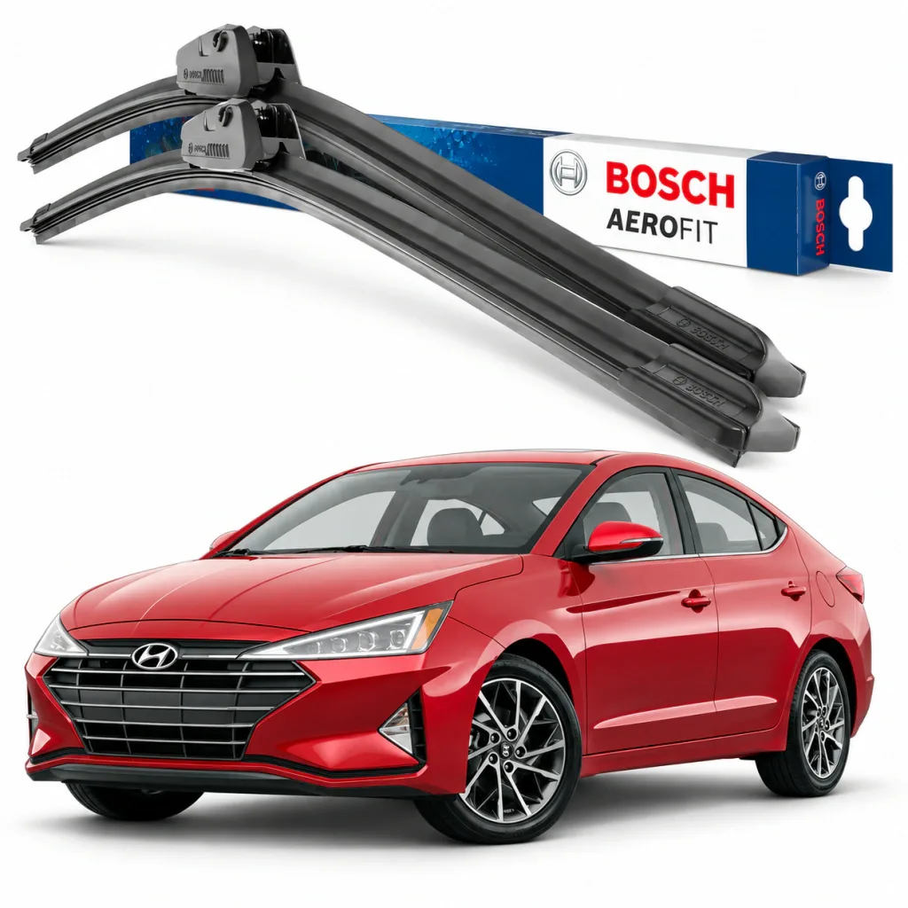 Par palhetas limpadoras de para-brisa Hyundai Elantra 2017+ Aerofit Bosch (26" / 16")