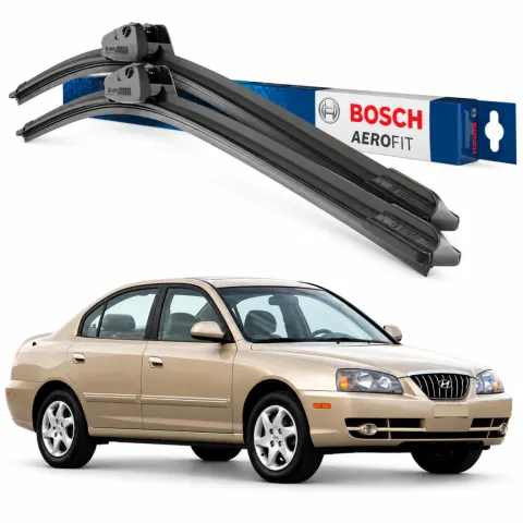 Par palhetas limpadoras de para-brisa Hyundai Elantra / Elantra SW 1990 a 2006 Aerofit Bosch (20" / 18")