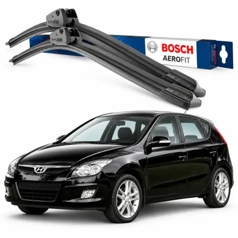 Par palhetas limpadoras de para-brisa Hyundai i30 2011 e 2012 Aerofit Bosch (24" / 18")