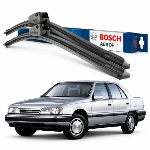Par palhetas limpadoras de para-brisa Hyundai Sonata 1988 a 1993 Aerofit Bosch (20" / 18")