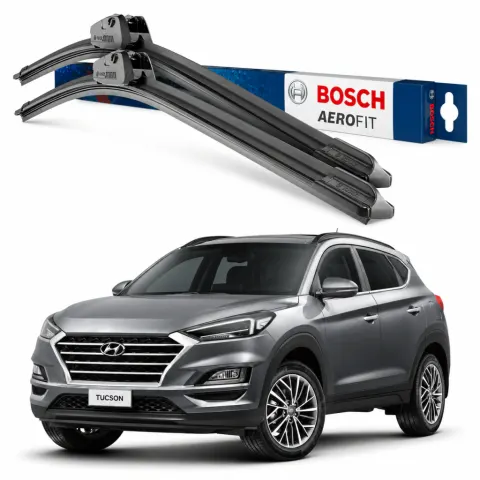 Par palhetas limpadoras de para-brisa Hyundai Tucson 2018+ Aerofit Bosch (26" / 16")