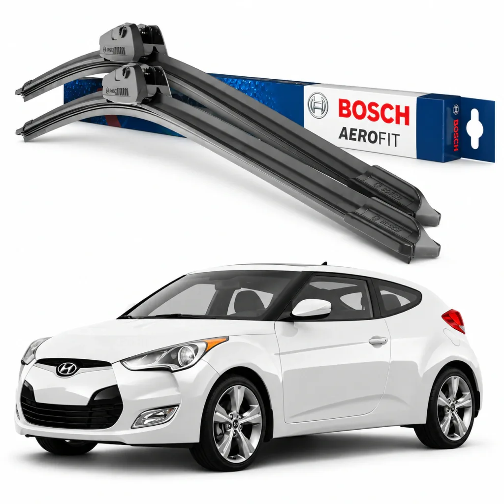 Par palhetas limpadoras de para-brisa Hyundai Veloster Aerofit Bosch (26" / 18")