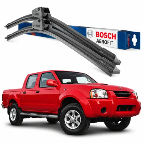 Par palhetas limpadoras de para-brisa Nissan Frontier 2007 a 2016 Aerofit Bosch (24" / 18")