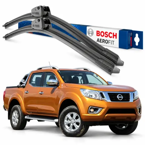 Par palhetas limpadoras de para-brisa Nissan Frontier 2017+ Aerofit Bosch (24" / 17")