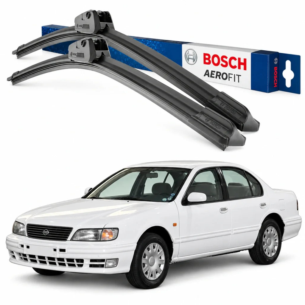 Par palhetas limpadoras de para-brisa Nissan Maxima 1995 a 1999 Aerofit Bosch (21" / 21")