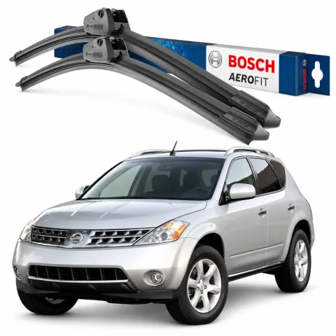 Par palhetas limpadoras de para-brisa Nissan Murano 2007 a 2009 Aerofit Bosch (26" / 16")
