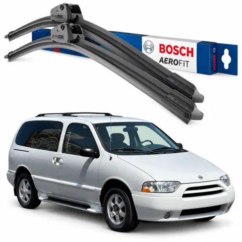 Par palhetas limpadoras de para-brisa Nissan Quest 1992 a 1998 Aerofit Bosch (22" / 22")