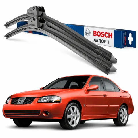 Par palhetas limpadoras de para-brisa Nissan Sentra 2005 a 2006 Aerofit Bosch (22" / 18")