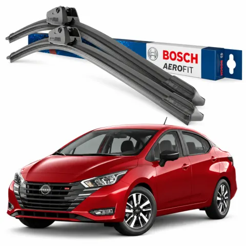 Par palhetas limpadoras de para-brisa Nissan Versa 2021+ Aerofit Bosch (26" / 14")