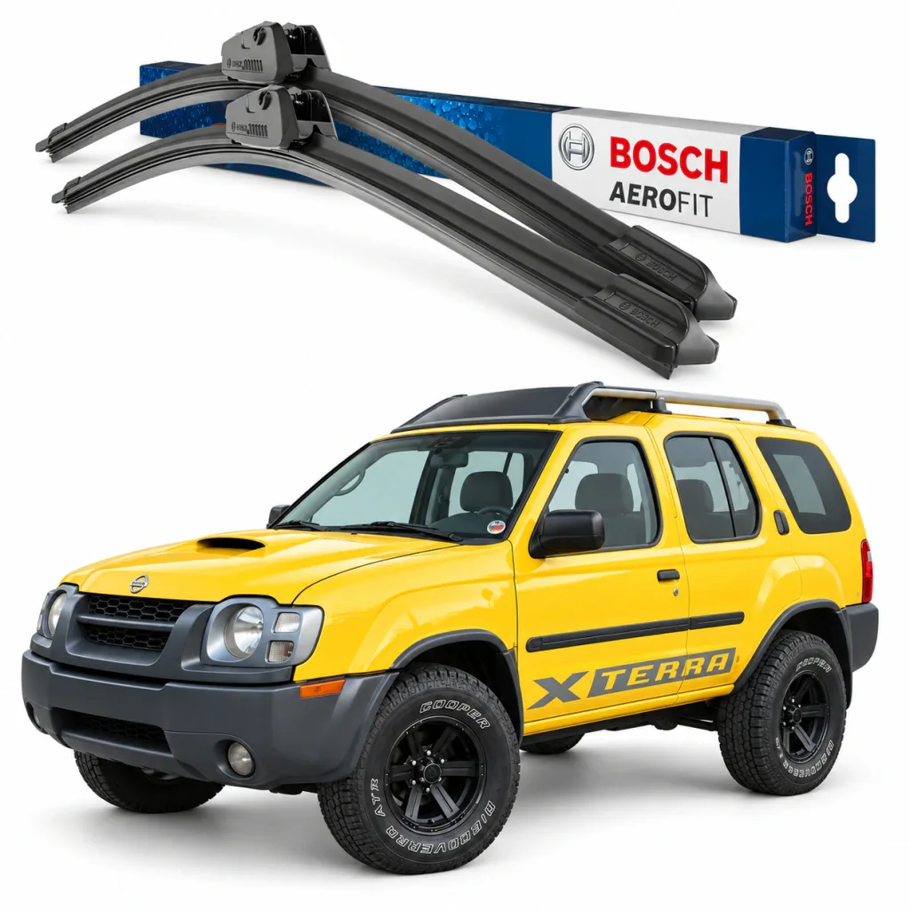 Par palhetas limpadoras de para-brisa Nissan X-Terra 2003 a 2008 Aerofit Bosch (19" / 19")