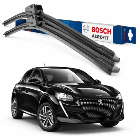 Par palhetas limpadoras de para-brisa Peugeot 208 2021+ Aerotwin Bosch (24" / 16")