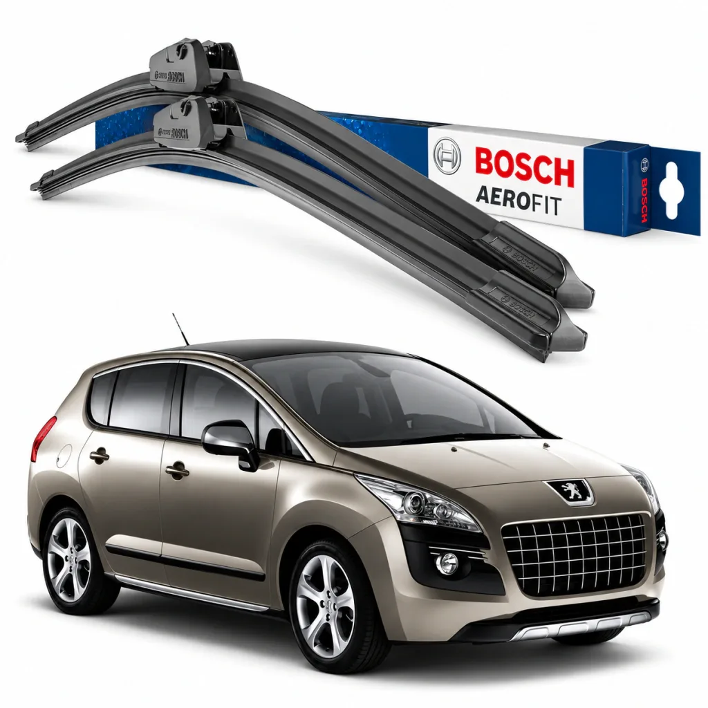 Par palhetas limpadoras de para-brisa Peugeot 3008 2010 a 2017 Aerotwin Bosch (28" / 28")