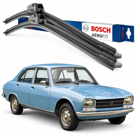 Par palhetas limpadoras de para-brisa Peugeot 504 1996 a 2006 Aerofit Bosch (16" / 16")