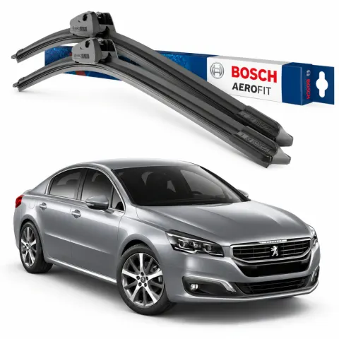 Par palhetas limpadoras de para-brisa Peugeot 508 2011+ Aerotwin Bosch (26" / 26")