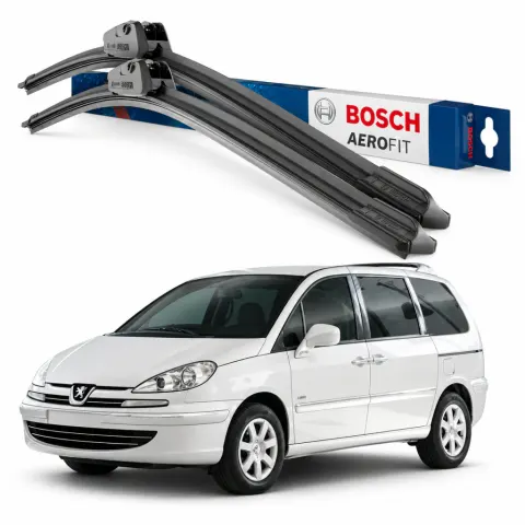 Par palhetas limpadoras de para-brisa Peugeot 806 1994 a 2002 Aerofit Bosch (26" / 20")