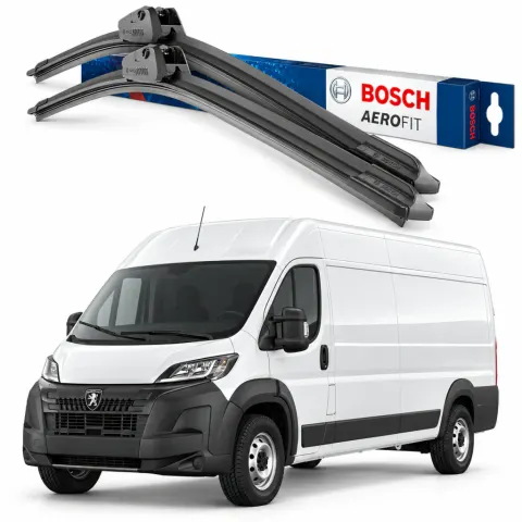 Par palhetas limpadoras de para-brisa Peugeot Boxer 2002 a 2012 Aerofit Bosch (22" / 22")