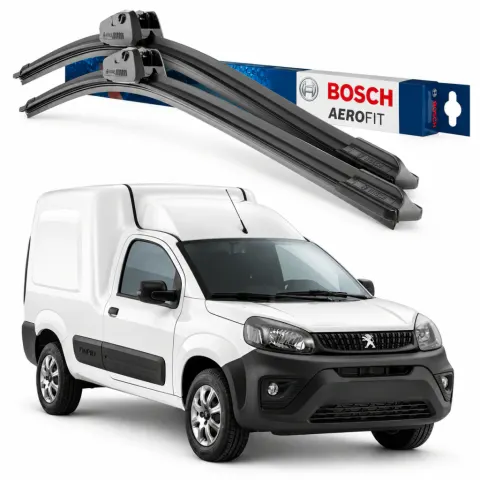 Par palhetas limpadoras de para-brisa Peugeot Partner Aerofit Bosch (22" / 22")