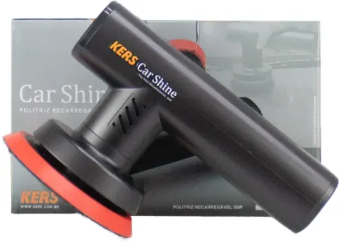 Politriz Roto Orbital Recarregável para Enceramento 30W Car Shine Kers - com boinas
