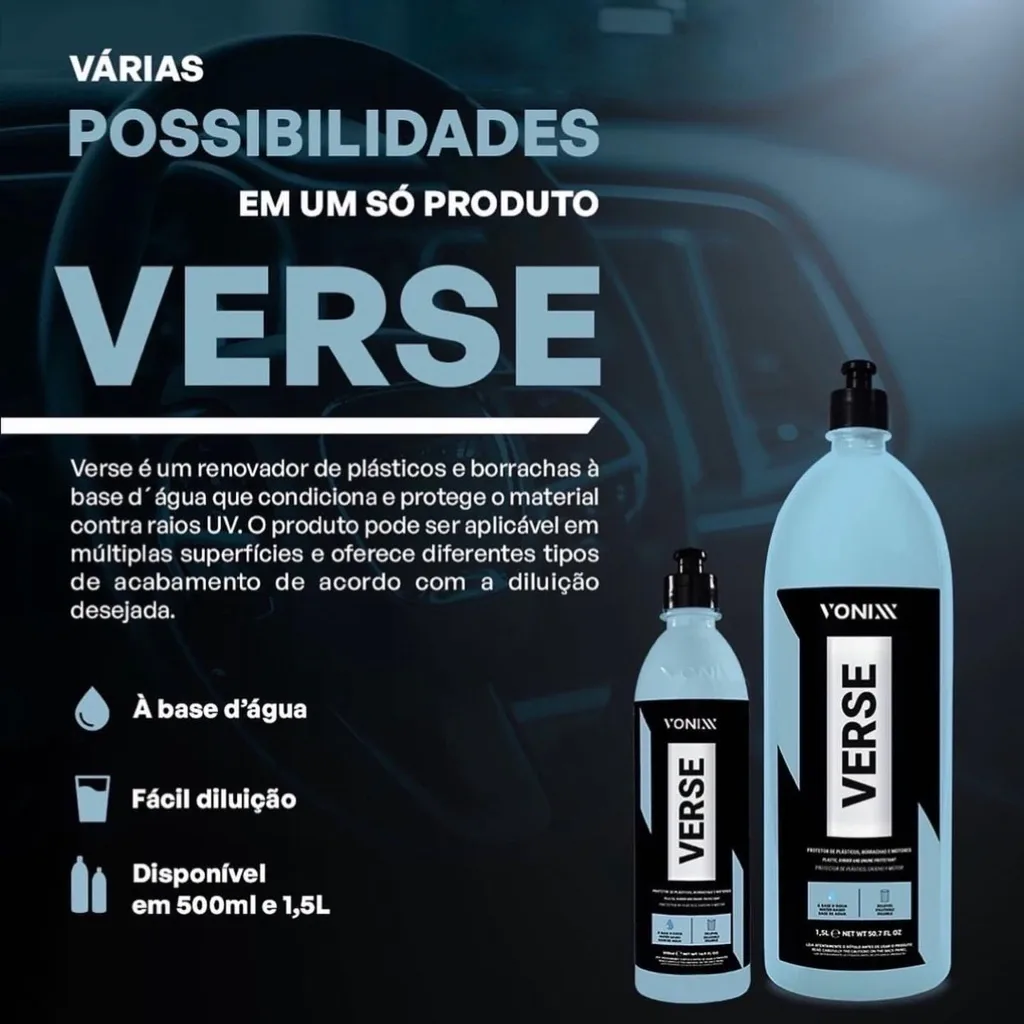 Protetor de plásticos, borrachas e motores Verse Vonixx (500ml) — foto 2