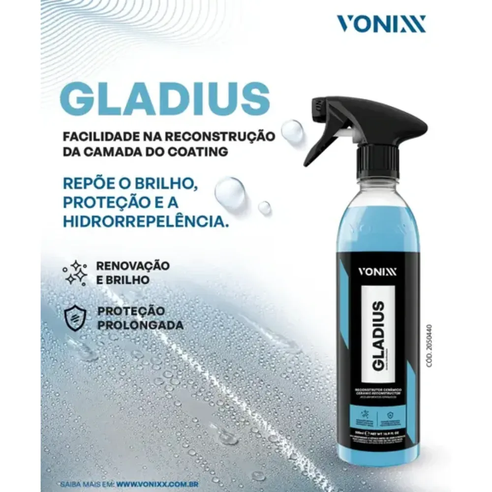 Reconstrutor Cerâmico para Carros Vitrificados Gladius Vonixx (500ml) — foto 2
