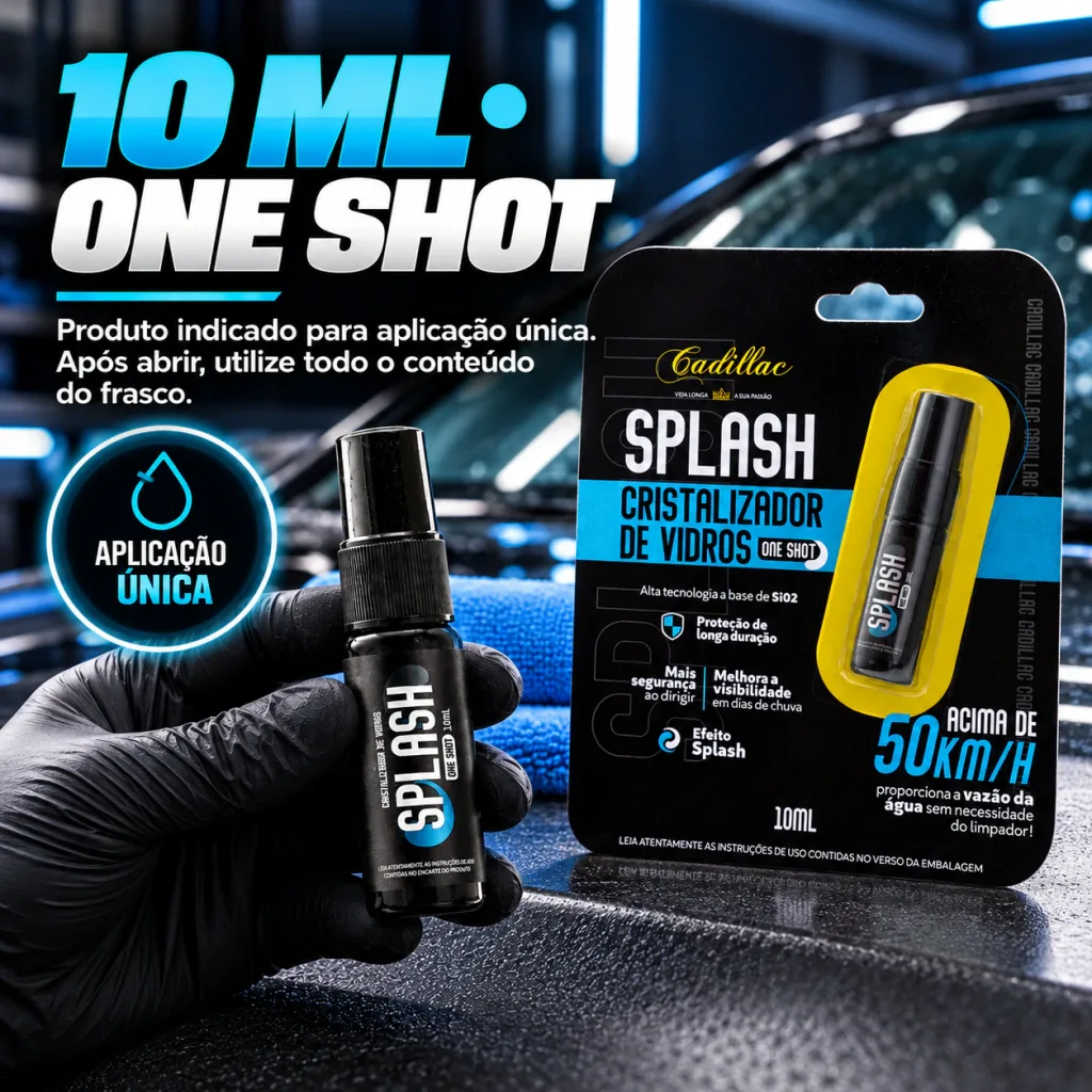 Repelente de Água Cristalizador de Vidros Cadillac Splash (10ml) — foto 8