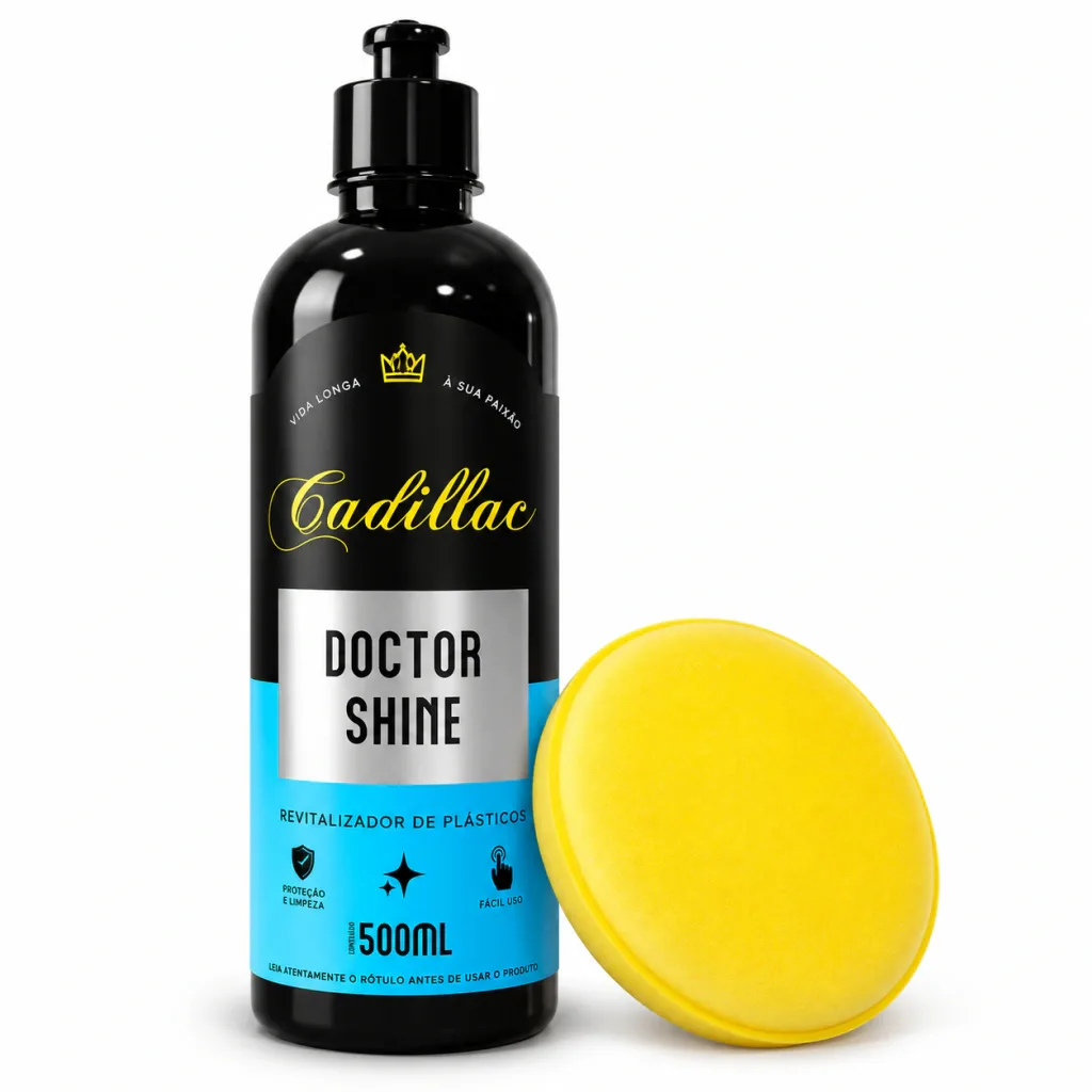 Revitalizador de plásticos Doctor Shine Cadillac 500ml + Aplicador — foto 2