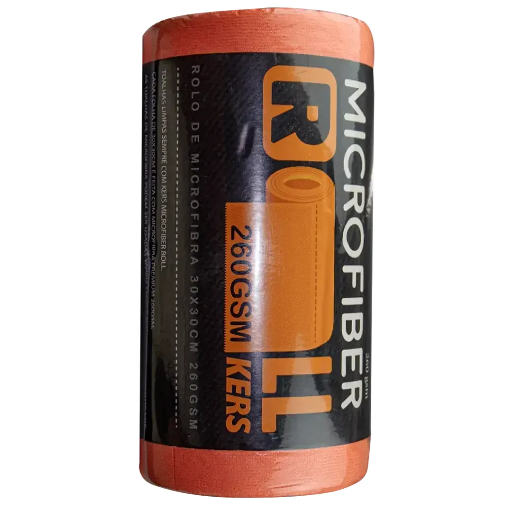 Rolo de Toalha com 50und de Microfibra 260GSM Kers (30x30cm)