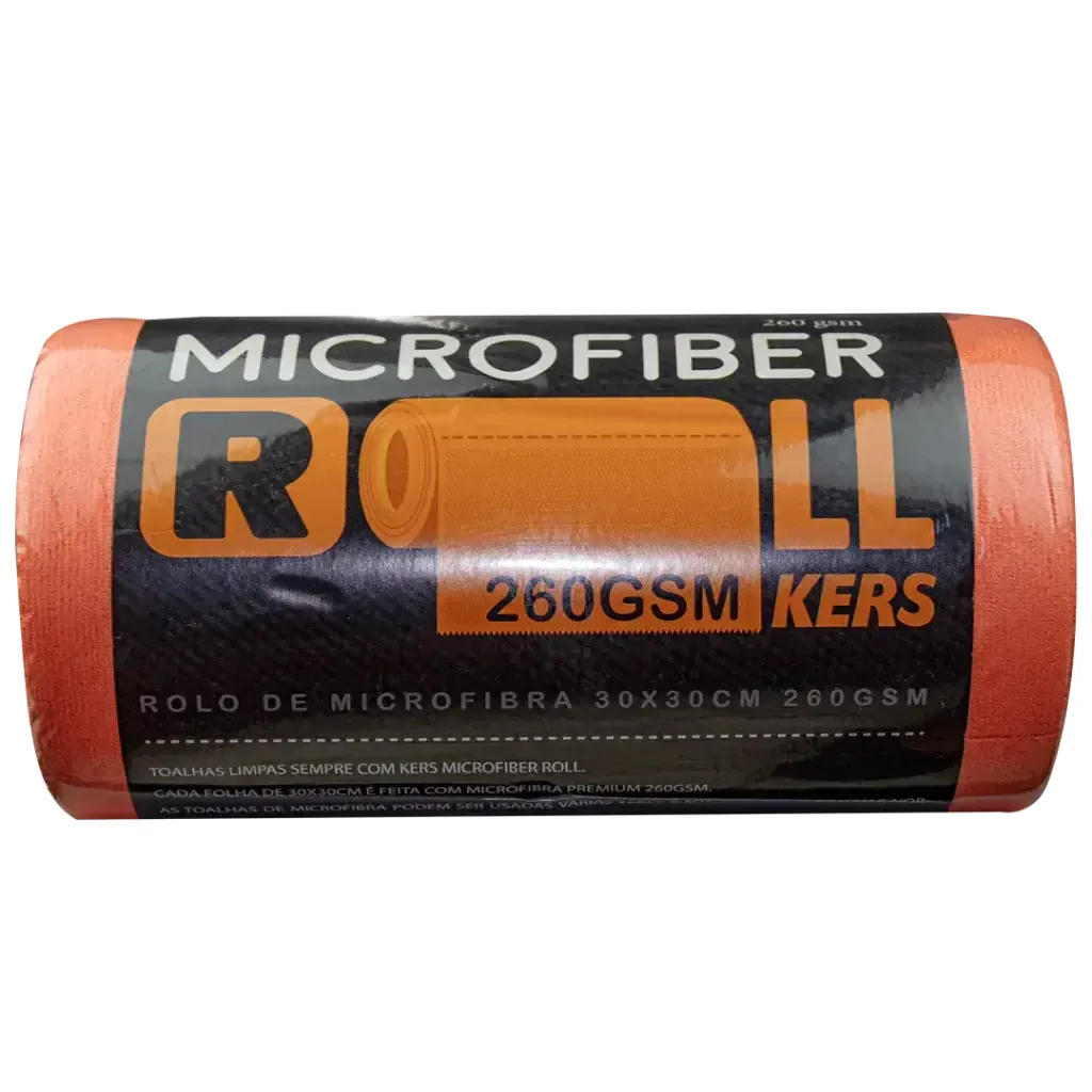 Rolo de Toalha com 50und de Microfibra 260GSM Kers (30x30cm) — foto 2