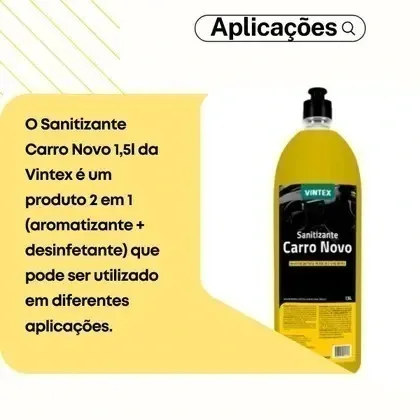 Sanitizante Bactericida Carro Novo Vintex (1,5 litro) — foto 3