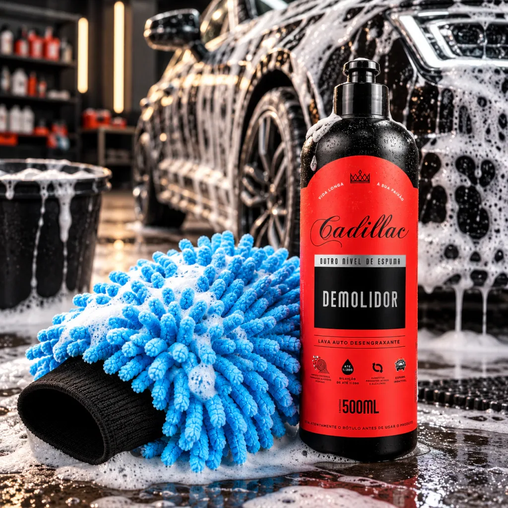 Shampoo Automotivo Demolidor Cadillac 500ml + Luva para Lavagem
