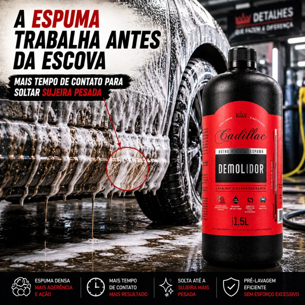Shampoo Automotivo Demolidor Desengraxante Cadillac 1,5L + Luva para Lavagem — foto 4