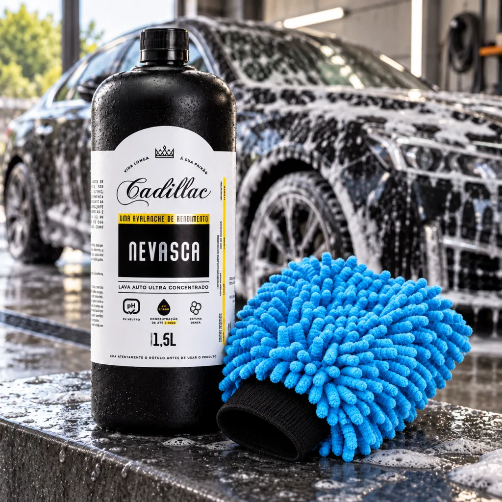 Shampoo Automotivo Nevasca Cadillac 1,5L + Luva para Lavagem