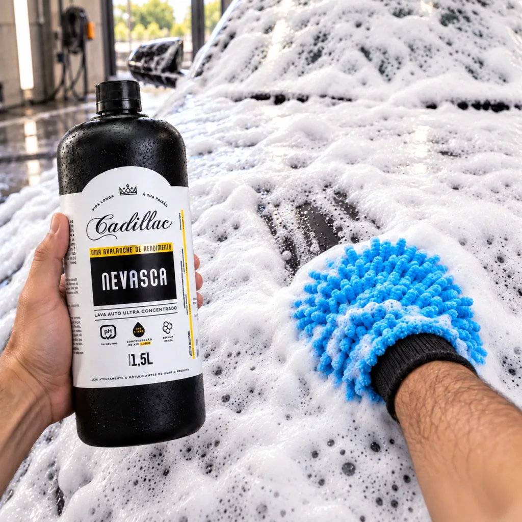 Shampoo Automotivo Nevasca Cadillac 1,5L + Luva para Lavagem — foto 8