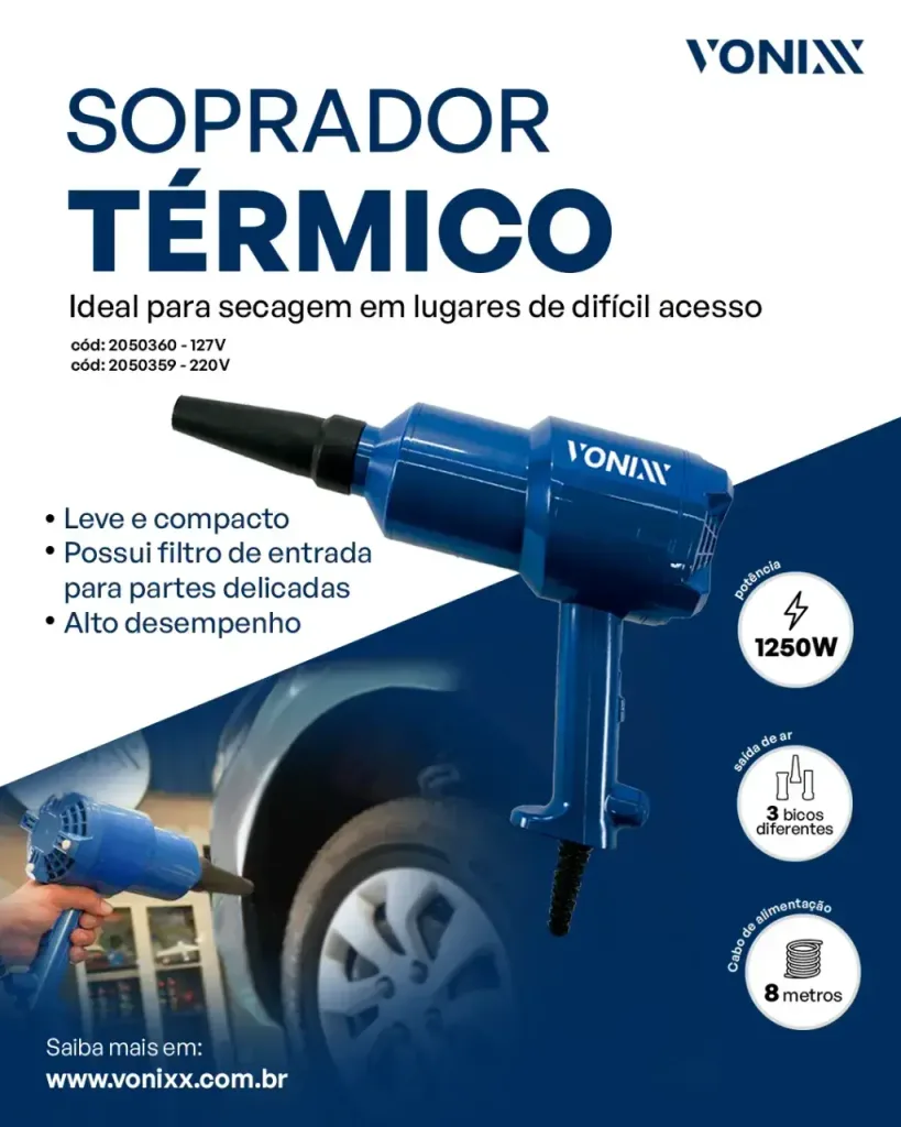 Soprador de Ar Térmico Vonixx 1250W (220V) — foto 2