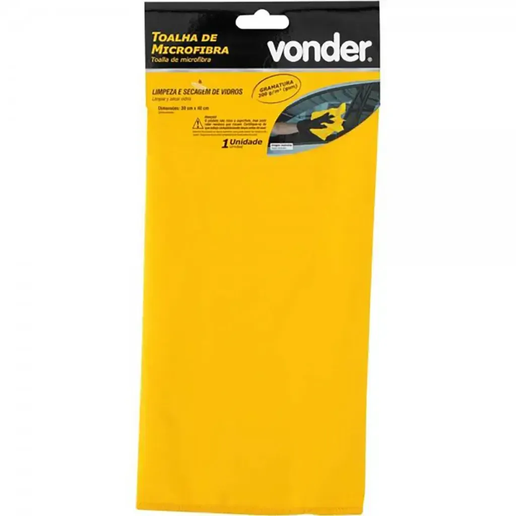 Toalha de microfibra para vidros 200GSM Vonder (30x40cm) — foto 2