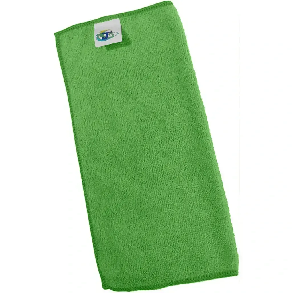 Toalha de microfibra verde 230GSM JS (40x40cm)