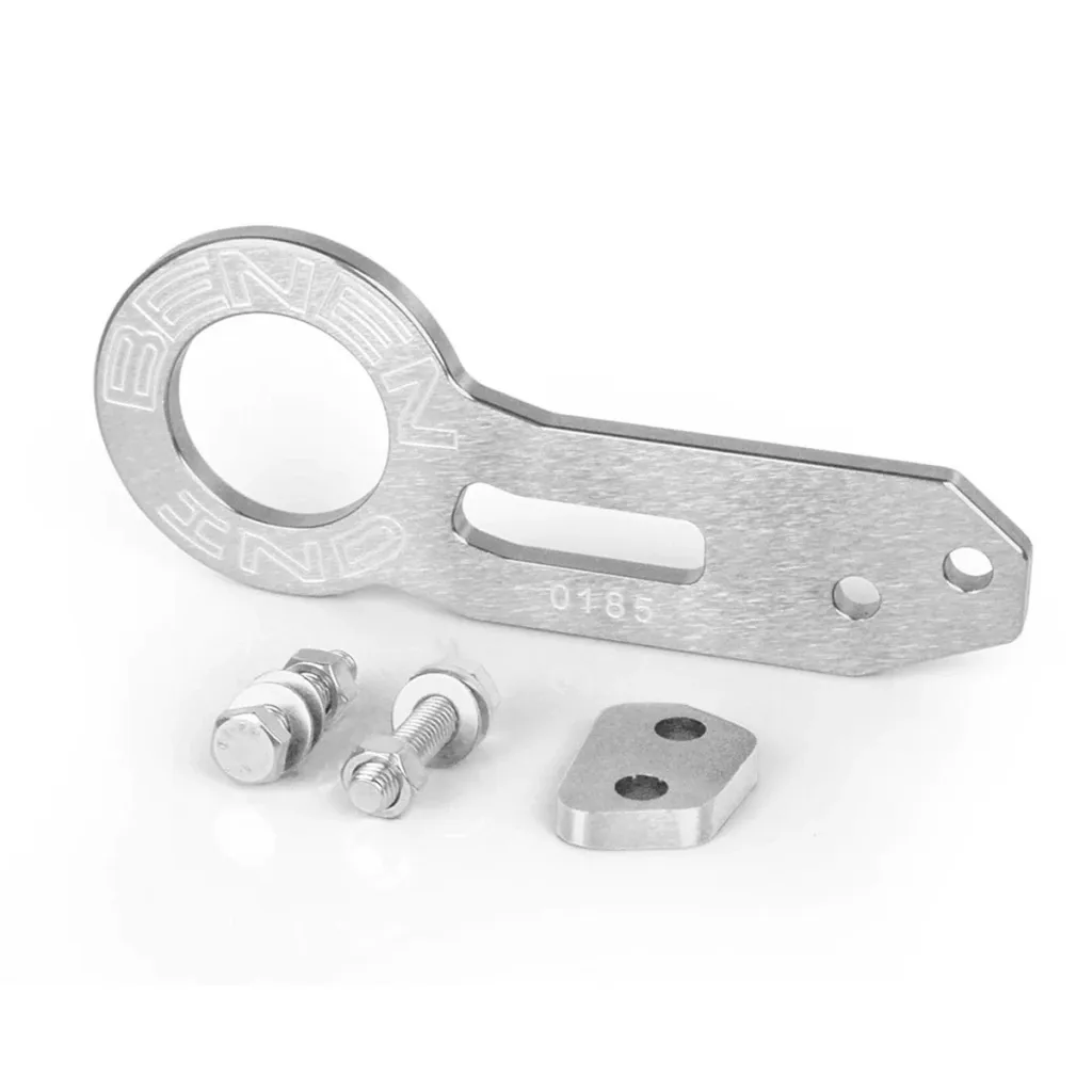 Tow Hook traseiro em alumínio Benen (prata)
