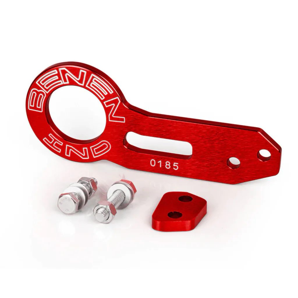 Tow Hook traseiro em alumínio Benen (vermelho)