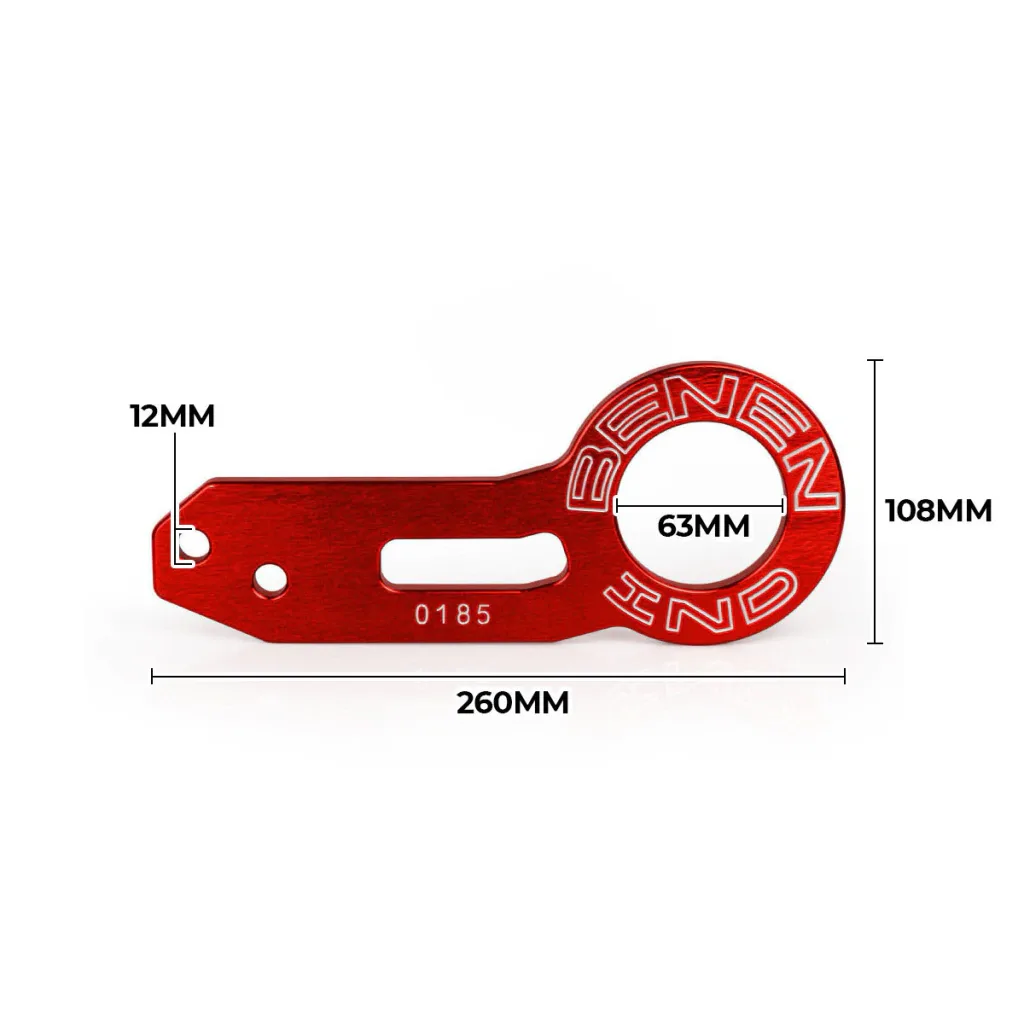 Tow Hook traseiro em alumínio Benen (vermelho) — foto 5