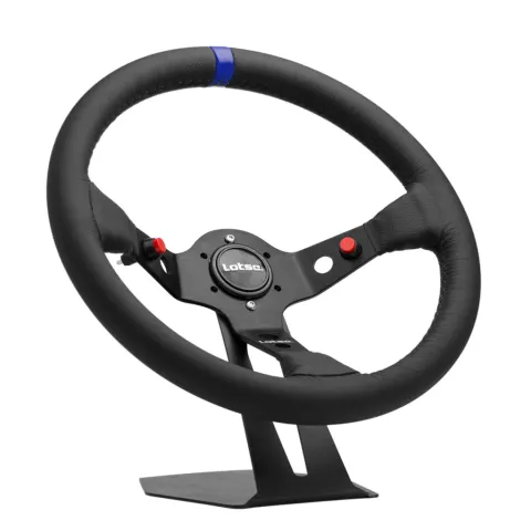 Volante Lotse Dakar revestido em couro (tarja azul)