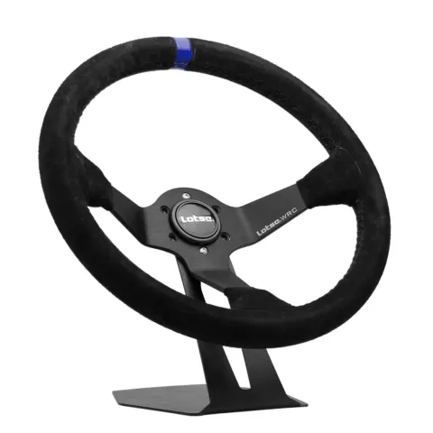 Volante Lotse WRC revestido em camurça (tarja azul)