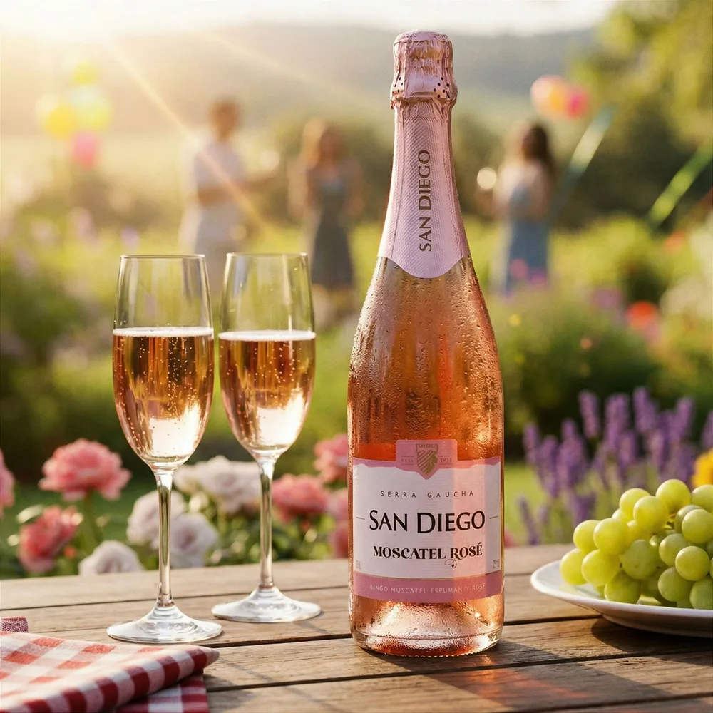 Espumante Moscatel Rosé San Diego 750ml - Castellamare — foto 5