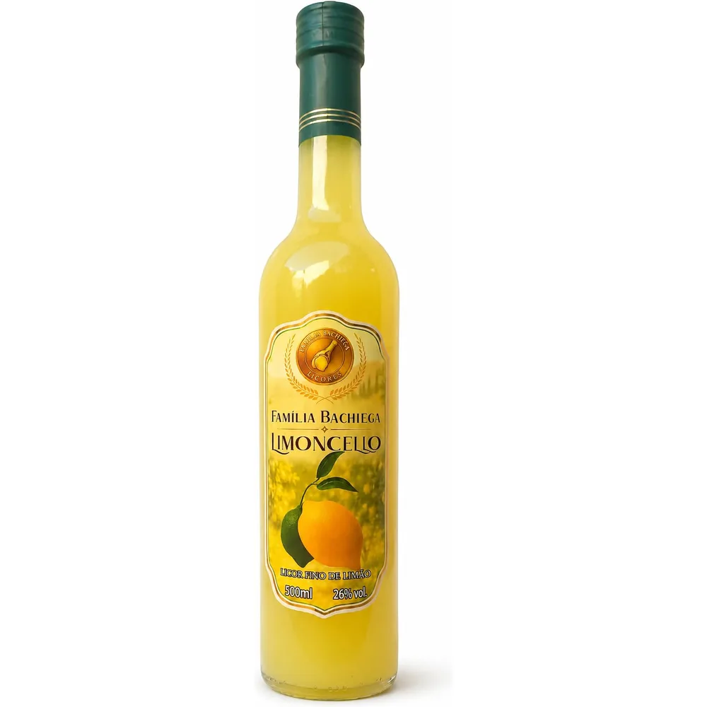 Família Bachiega Limoncello, Licor Fino de Limão Siciliano, 500ml